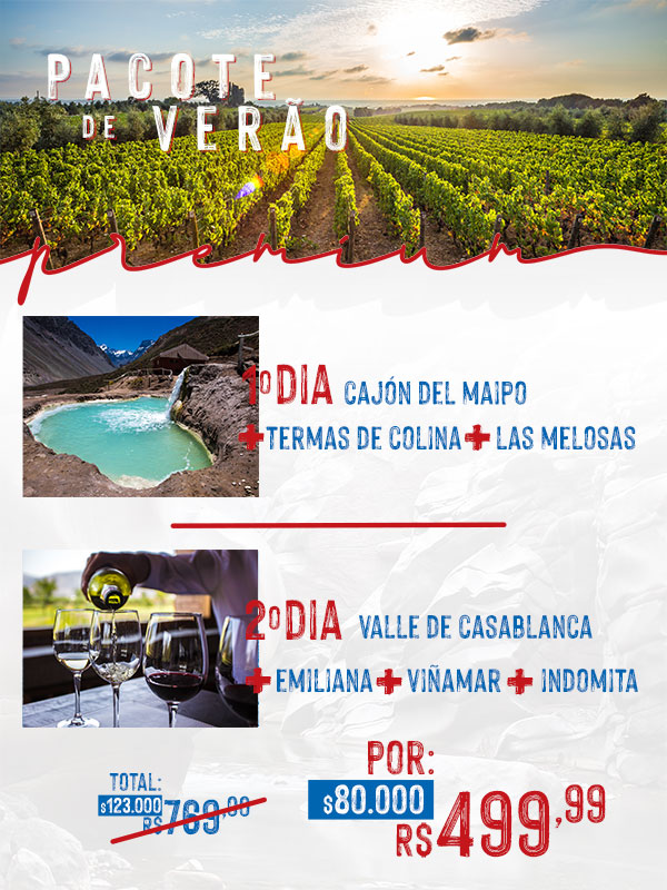 Pacotes Turistando Chile - PREMIUM Pacotes Turistando Chile - PREMIUM