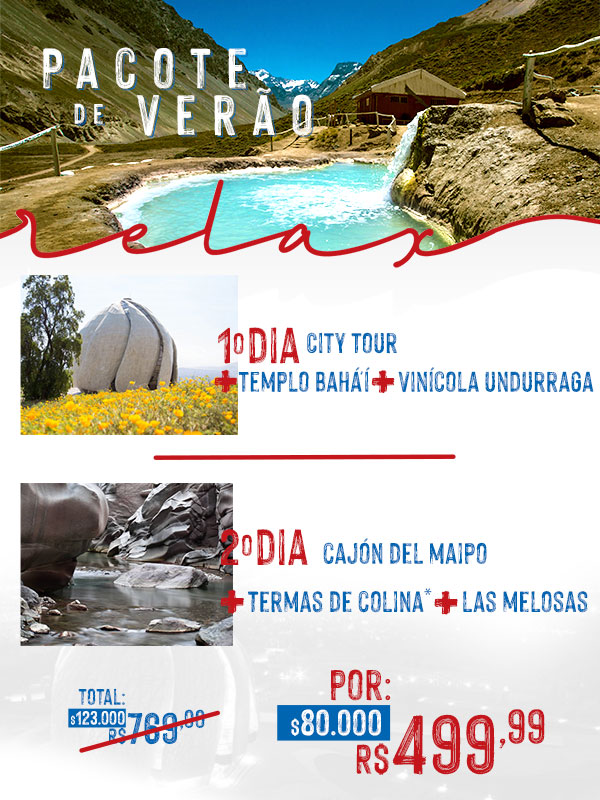 Pacotes Turistando Chile - RELAX Pacotes Turistando Chile - RELAX