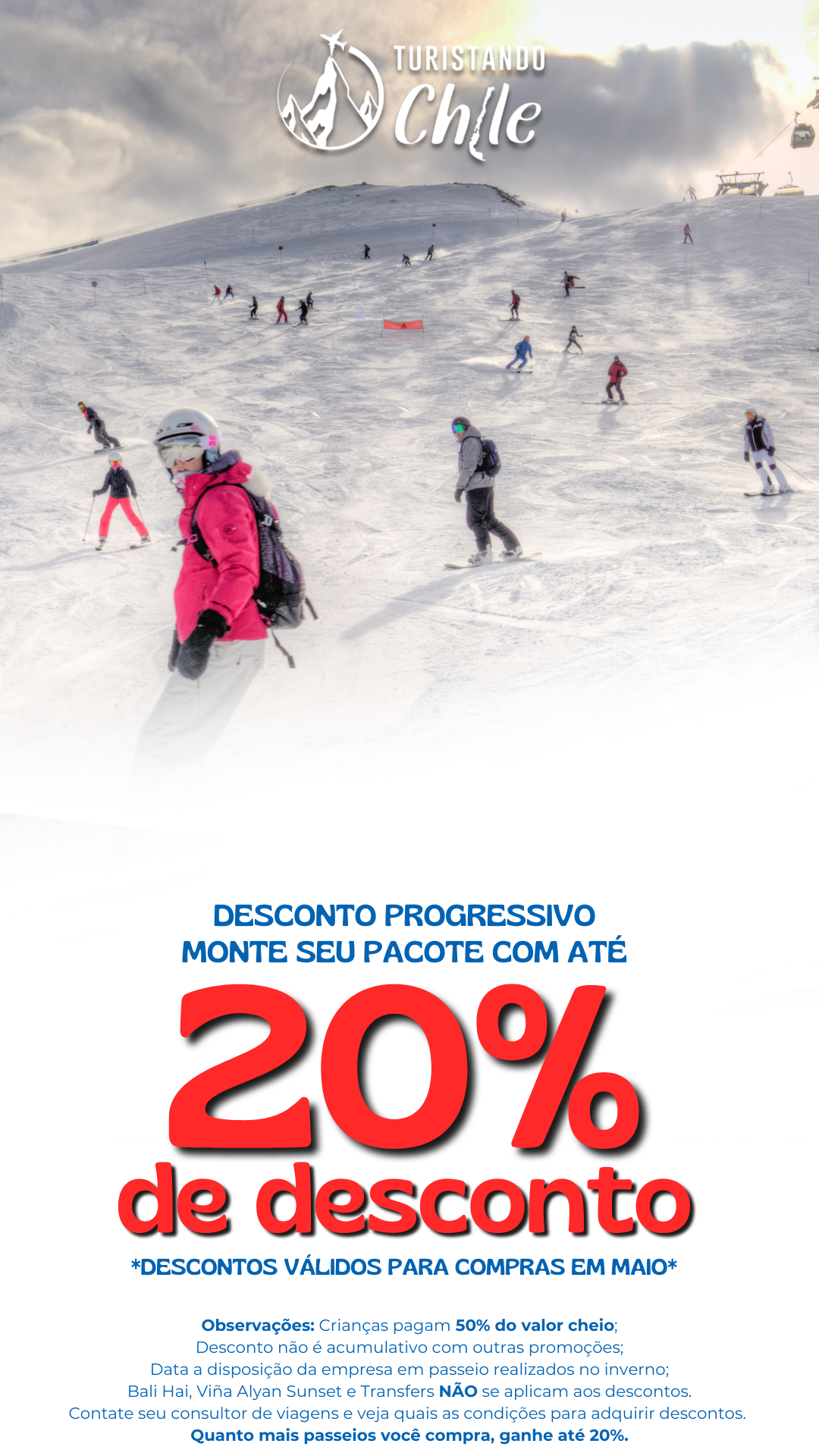 Pacotes para o Chile - VÁLIDO PARA COMPRAS EM MAIO
